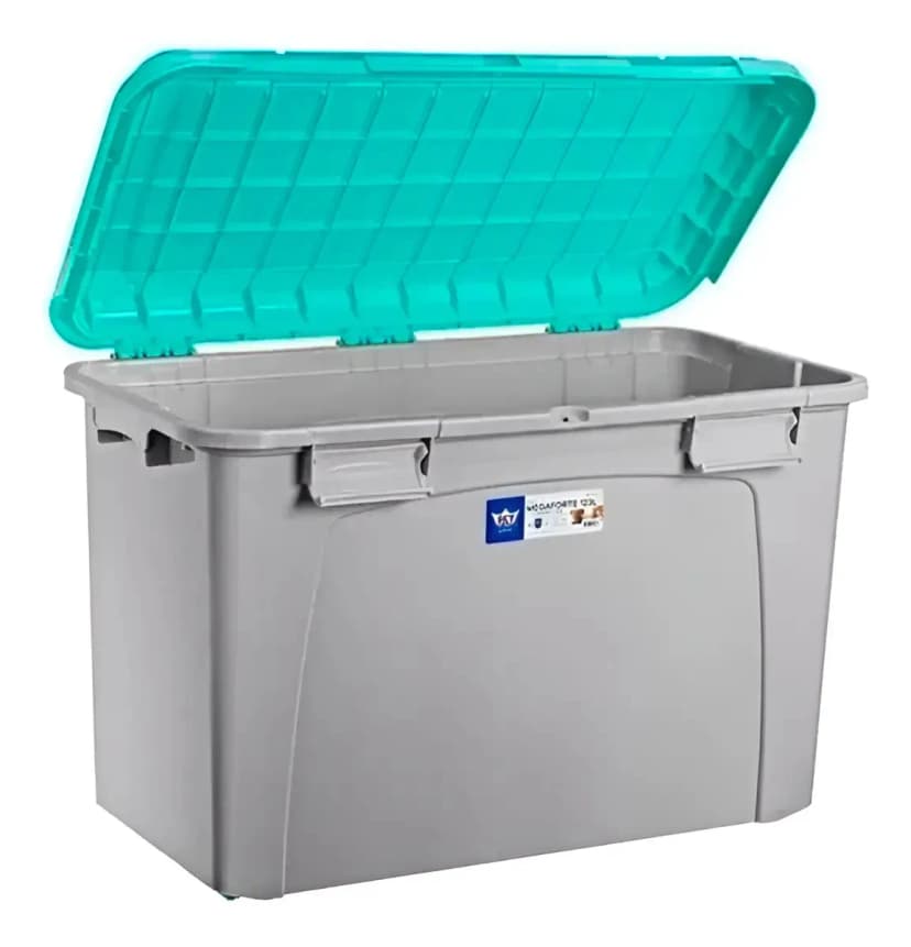 Caja Organizadora Reyplast 123 L con Ruedas y Tapa (81 × 43 × 52 cm)