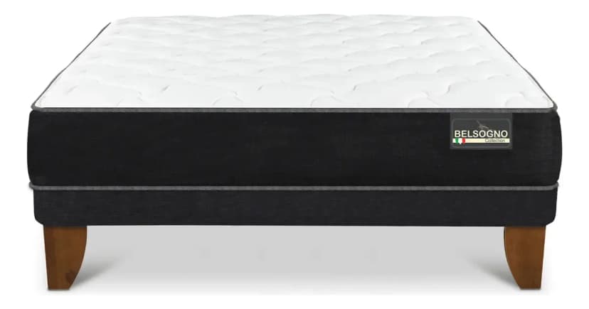 Cama Europea Belsogno Plus 2 Plazas Blanco
