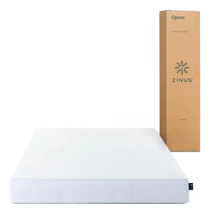 Colchón Espuma Zinus Cooling Gel 2 Plazas 150x190x15cm Blanco MFGNO