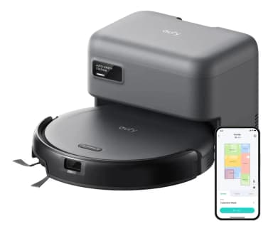 Aspiradora Robot Eufy C10, 4000 Pa de Succión, Autovaciamiento, Limpieza de Alfombras y Esquinas, Diseño Ultrafino 7.2 cm, Navegación Láser e Infrarroja, Cepillos Antienredos, Estación Todo en Uno