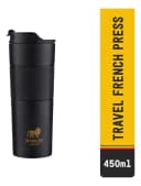 Marley Coffee Travel French Press 450 ml (acero inoxidable, 8 h)