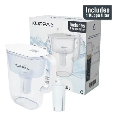 Jarro Purificador de Agua Kuppa 2,5 L con Filtro e Indicador LCD