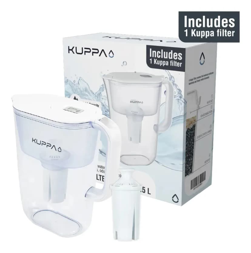 Jarro Purificador de Agua Kuppa 2,5 L con Filtro e Indicador LCD