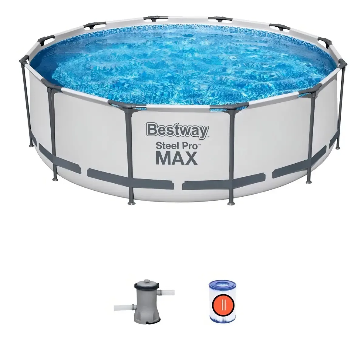 Piscina Estructural Redonda Bestway Steel Pro Max 3,66 m con Filtro