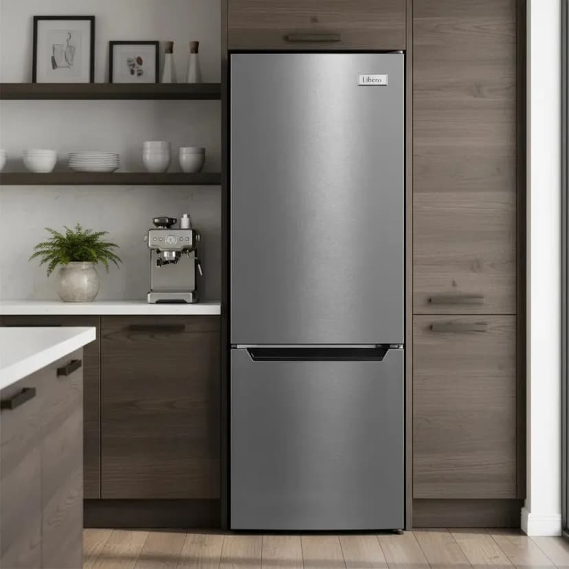 Refrigerador Libero 157L 2 Puertas Freezer Inferior Acero Frío Directo