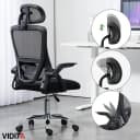 Silla Ergonómica Vidita Emilia Plus (malla, apoyacabezas, apoyabrazos ajustables)
