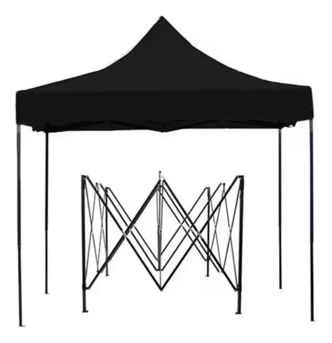 Carpa Toldo Retractil Plegable 3x3 M Reforzado Impermeable Color Negro